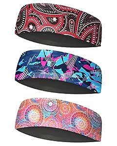 3 Pack Loop Headband for Men Women Boys Girls-Strapless Reversible ...