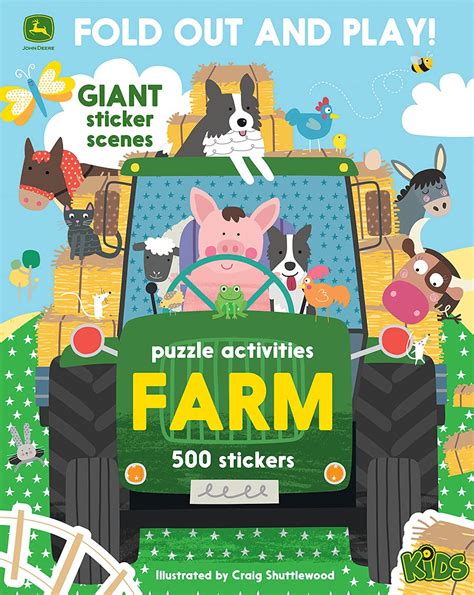 Buy Farm - 500 Stickers and Puzzle Activities: Fold Out and Play! (John ...