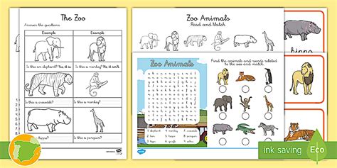 A1 Pack de recursos: Los animales del zoo en inglés