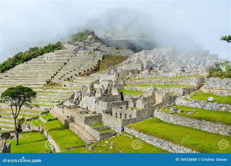 MACHU PICCHU, CUSCO REGION, PERU- JUNE 4, 2013: Details of the ...