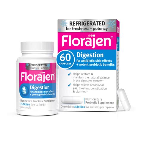 Florajen Digestion Probiotics Refrigerated Advanced Gas And Bloat ...