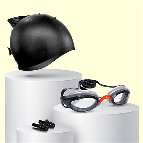 Viva Swimming Shark Fin Kids Swimming Cap & Goggles with 2 Ear Plug Ki ...