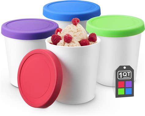Amazon.com: Peohud 12 Pack Mini Ice Cream Containers, 6oz Freezer ...