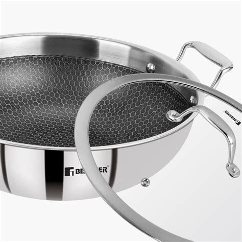 Buy BERGNER Hitech Silver Solid Triply Stainless Steel Induction Base ...