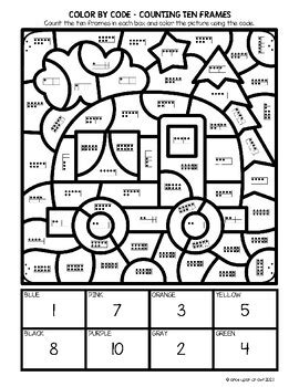 Image result for Ten Frame Color by Code Homework Help