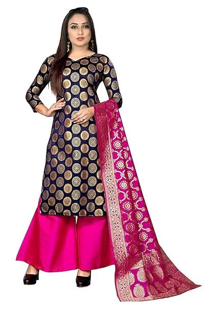 Buy Divyadham textiles Present Women's Banarasi Silk Unstitched Dress ...