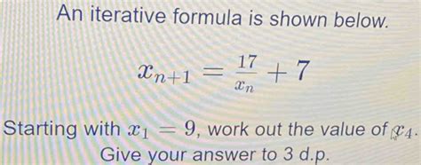 Image result for How to Work Out an Iterative Formula