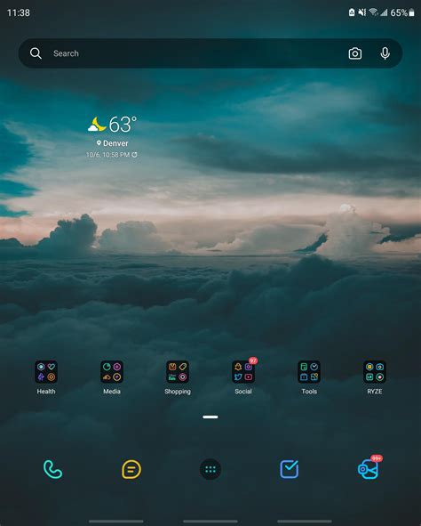 Image result for Microsoft Launcher Home Screen Layout