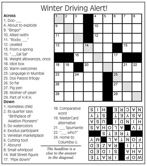 Easy Crossword Puzzles With Answers at Oscar Loveless blog