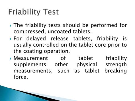 Friability testing | PPTX
