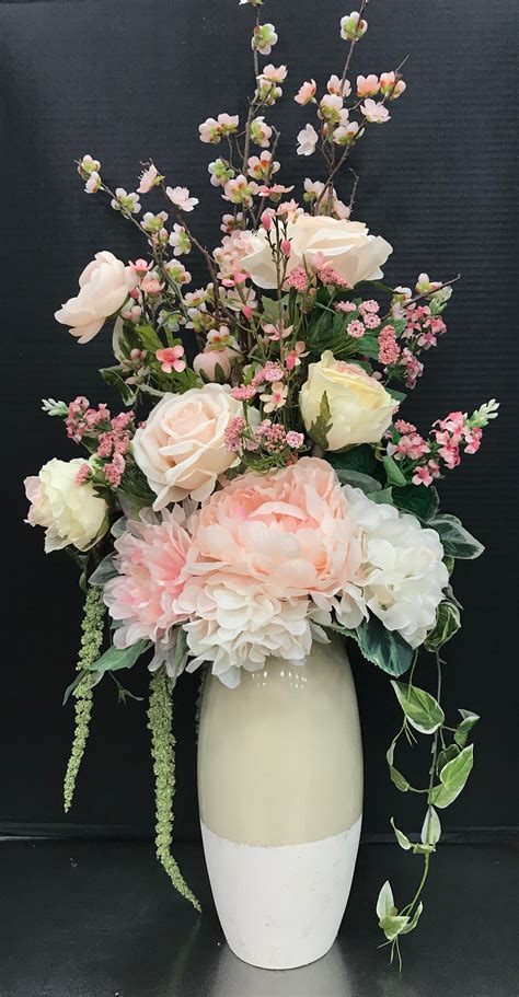 Blush Pink Tall Arrangement by Andrea | Spring flower arrangements ...