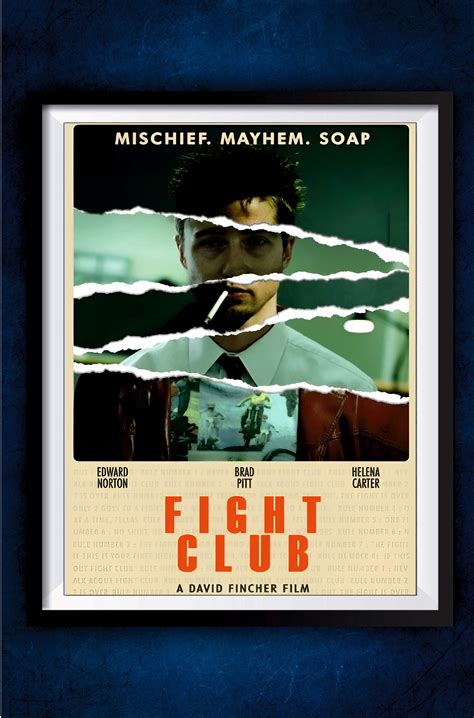 Fight Club Movie Poster Framed Fight Club Movie Poster Posters,