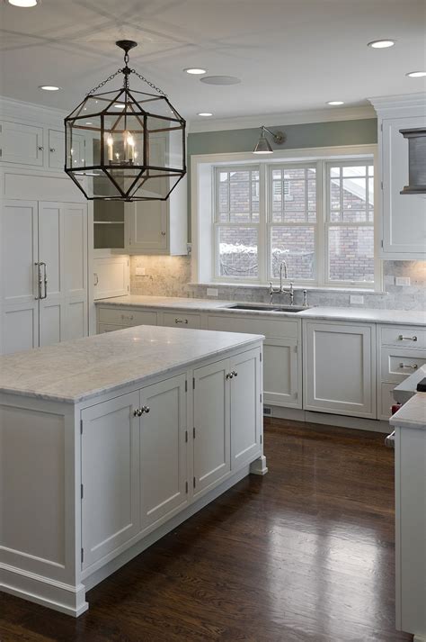 Kitchen Flooring White Cabinets Dark Countertops - Anipinan Kitchen