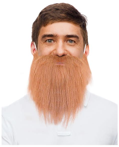 Costume Adventure Ginger Fake Beard - One Size, 5 Inch, Classic Unisex ...