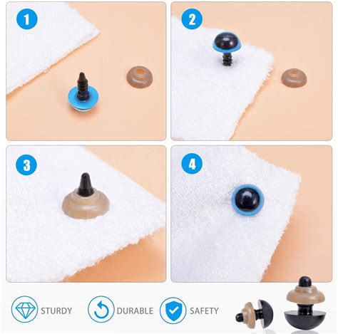 Buy JESOT Plastic Safety Eyes and Noses with Washers 570 Pcs, High ...