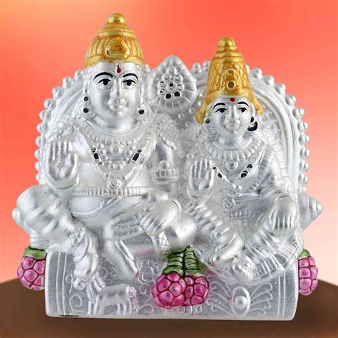 Pure Silver Kuber Laxmi Idol ~ CaratCafe