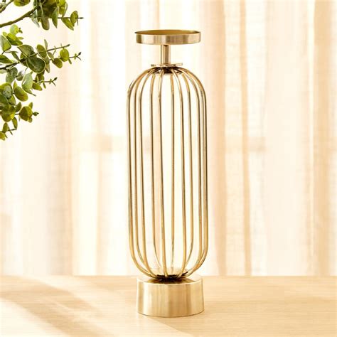 Buy Splendid Homeshores Quella Metal Pillar Candle Holder from Home ...