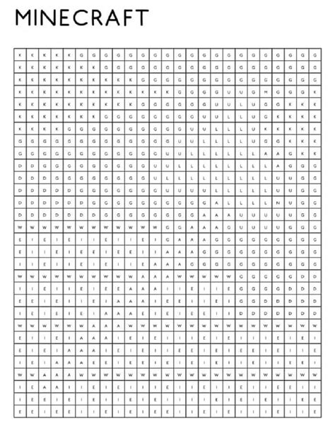 Image result for Math Color by Number Coloring Pages Minecraft