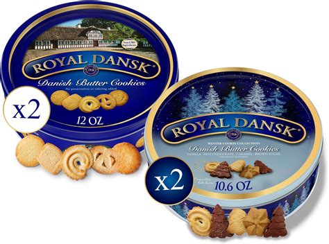 Amazon.com: Royal Dansk Holiday Cookie 4 Pack, Exclusive Amazon Multipack of Original Danish ...