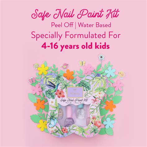 Safe & Fun Nail Paint Kit for Kids | Butterfly Nail Paint Kit