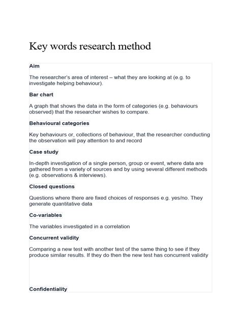Using Key Words in Research 的图像结果