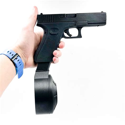 3D file PISTOL Glock 17 Drum Magazine MOVABLE TRIGGER PARTS articulated ...