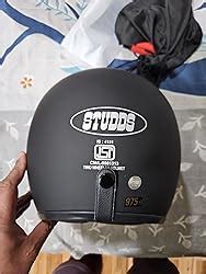 Studds JETSTAR Classic Plain Open Face Helmet (Matt Black, XL) : Amazon ...