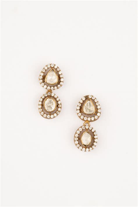 Emile Kundan Drop Earrings – THE MAUVE UNITX