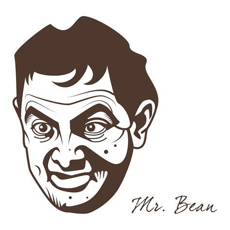 Decor Kafe 'Mr.Bean' Wall Sticker (Vinyl, 50.8 cm x 50.8 cm, Brown ...
