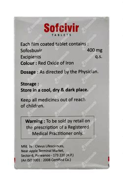 Sofcivir 400 MG Tablet 28 - Uses, Side Effects, Dosage, Price | Truemeds