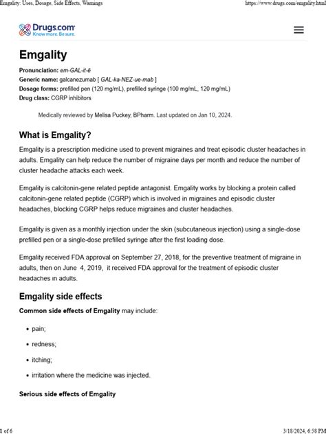 Image result for Emgality Side Effects