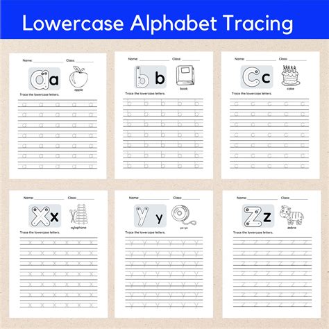 Printable Lowercase Alphabet Tracing Worksheets |preschool-kindergarten ...