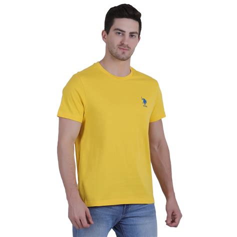 U.S. Polo Assn. Cotton Casual Yellow T-shirt For Men – Stilento