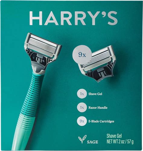 Amazon.com: Harry's Shaving Kit for Men - Razor Handle, 9 Razor Blade ...