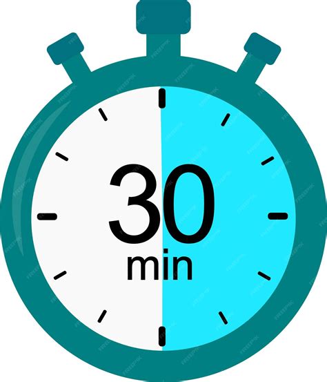 Stopwatch icon 30 minutes timer vector graphics | Premium Vector