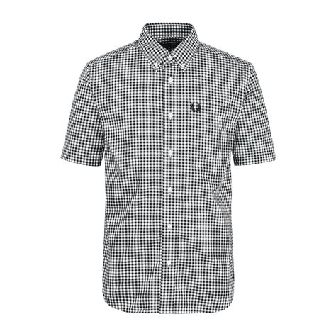 Buy Men Black Custom Checks Short Sleeve Casual Shirts Online at The ...