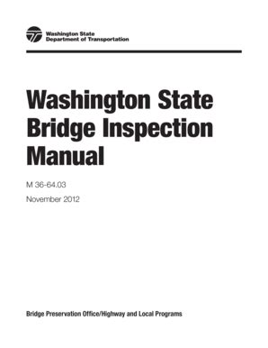 Fillable Online wsdot wa Washington State Bridge Inspection Manual M 36 ...