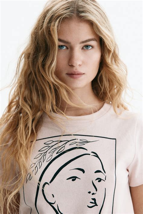 Women's Light pink/L'art Toujours Cotton T-shirt | H&M IN