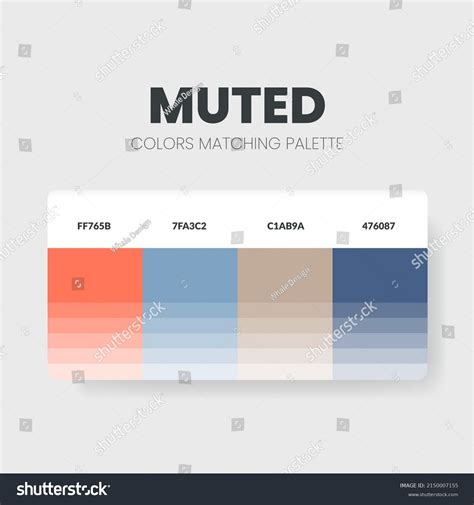 Mute Mood Color Palettes Color Schemes Stock Vector (Royalty Free ...