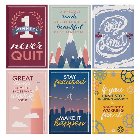 Buy DiverseBee Inspirational Wall Art s, Positive Quotes Office Wall ...
