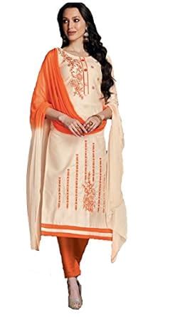 Buy Shree Ganesh Retail Womens Cotton With Embroidery Churidar Material ...