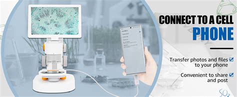 Smart Digital Microscope 100-1200X with 9'' IPS Touchscreen, 1080P ...