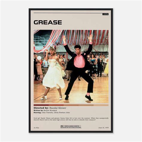 Grease Movie Poster, Vintage Movie Poster, Tv Series Poster, Full-Size ...