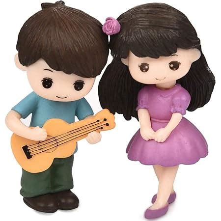 Buy BHOOLU&GOOLU Resin Sweety Lovers Bride and Groom Figurine Miniature ...