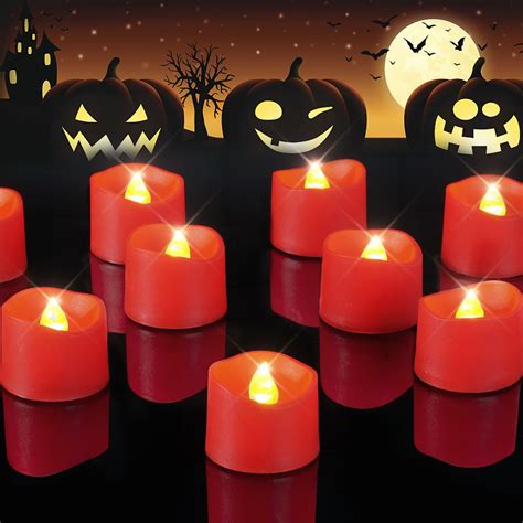 Homemory Flameless Candles, Pack of 24 Flickering LED Tea Light Candles ...