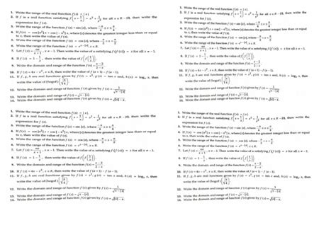 Image result for Relation and Function Class 11 Worksheet