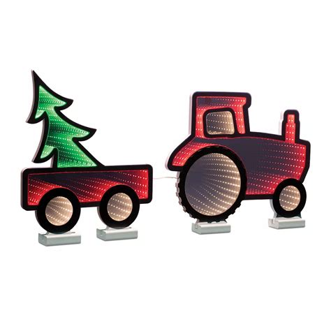 Melrose Holiday Tractor and Wagon 29.5-in. Ekko Light