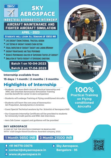 Aeronautics Industrial Internship 2023, Sky Aerospace, Aero Internship ...
