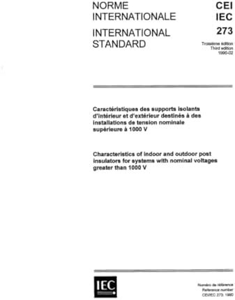 IEC 60273 Ed. 3.0 b:1990, Characteristic of indoor and outdoor post ...