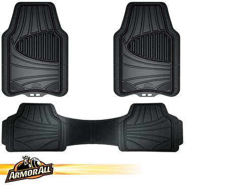 Armor All 78844 3-Piece Grey Full Coverage Rubber Floor Mat, Floor Mats ...